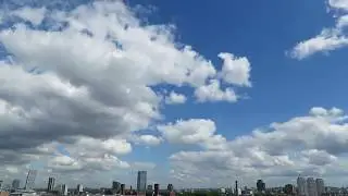 Puffy white clouds