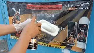 SAMURAI PAINT | 56 FLOURESCENT YELLOW  | Step by step PAINT PROCESS