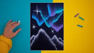 Easy Northern Lights Art #shorts
