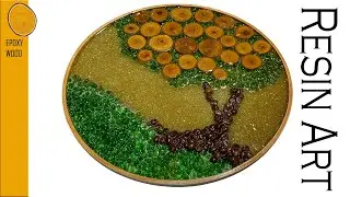 Resin for Beginners &ndash; a DIY project with GlassCast 3 Epoxy, Wood, Glass Stones and Glitter! 🌳🌳