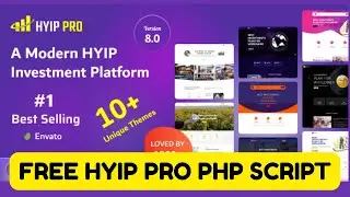FREE HYIP PRO - A Modern HYIP Investment Platform Php Script || HYIP PRO Php Script Free Download
