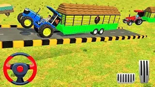 🙋💥🚜 Pull Big trolleys by john deere, preet and Hindustan 60 tractors 🚜 😱 🙋💥 #tractorgame #game 