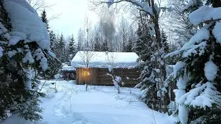 Заготовил Дрова в Таёжной избе! Жизнь и быт в тайге