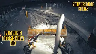 SNOW STORM 2019 Plowing Deep Snow (RAW) no added music/edits