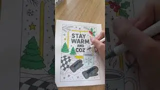 Snow Winter Coloring Session | Cozy Quote Mindfulness Session | Color With Me Adult Coloring
