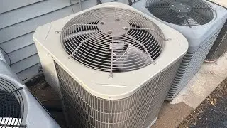 Brand New Frozen 2025 Payne PA4SAN5 2 ton central air conditioner running on a muggy Summer evening!