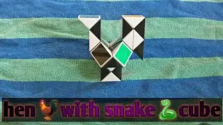 #unqknowledge how to make hen 🐓 with snake 🐍 cube.