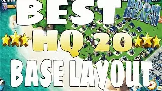 Boom Beach | Best HQ 20 Base Layout Design!!! | High Level