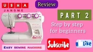 Usha  janome sewing machine.embroidery design review.machine embroidery for beginners.tutorial.2023