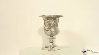 Antique Silver Plated Borghese Bronze Campana Urns