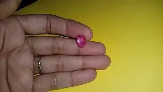 4.36 Carats Johnson Mines Star Ruby Pinkish Red Color 100% Natural Certificate Number GM0701190057