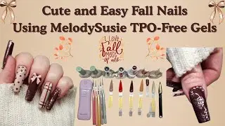 Милый и простой осенний маникюр с использованием гель-лаков без TPO @MelodySusieOfficial | Дизайн...