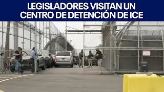 Legisladores visitan un centro de detención de ICE ne Newark. | FOX 7 Español