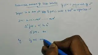 10. Fundamental theorem of difference calculas