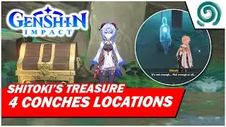 【GENSHIN IMPACT】 Conches locations for Shitoki's Treasure | Tsurumi Island