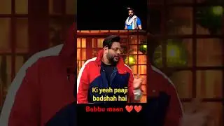 Badshah on babbu maan 💸❤️ #badshah #babbumaan #oldisgold #kapilsharmashow #shorts