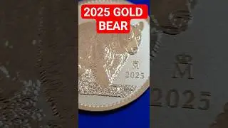 2025 Gold Brown Bear By The Spanish Royal Mint! Stunning Coin