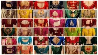 💕boutique style matching blouse designs/blouse design/blouse gale/trending Blouse neck with sleeves