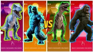 🦖JurassicWorld Indominus rex🆚The King Kong🆚The Godzilla🆚The Mosasaurus Coffin || TilesHop Edm Rush🎵