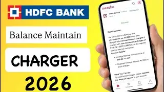 HDFC Bank 2026 Monthly Non - Maintenance Balance Charge l HDFC Bank Monthly Minimum Balance 2026 !!