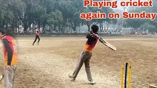 Playing cricket again on ground. #vlog5