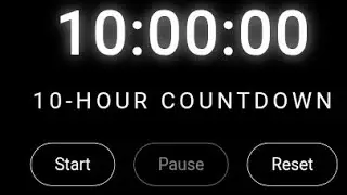 10 Hours Study With Me ⏳ | Black Screen Countdown Timer | Ultra Clean No Music Timer (Part 2)