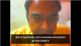 Rajen Jani reading the Preamble to the Constitution of India on 26 Nov 2024