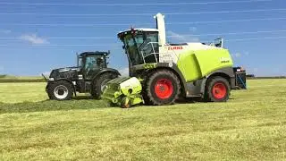 Cumbrian Silage 2021. Tedding, raking, chopping and clamping with Claas and black Case and NH