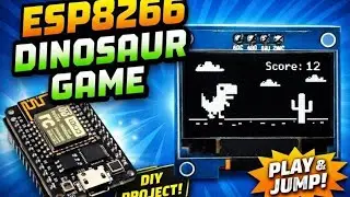 ESP8266 Dino Game on OLED Display🔥 | DIY Arduino Game Project | Push Button Jump Game