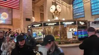New York City Grand Central Station Walking Tour, 4K ASMR Ambient Sounds, No Talking