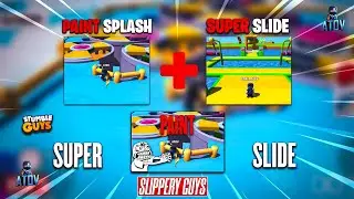 Super Slide + Paint Splash = Super Paint Slide || Slippery Guys Event map gameplay || Atovplayz
