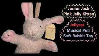 Jelly Kitten Junior Jack Pink Bunny Rabbit Jellycat Musical Pull Soft Baby Toy