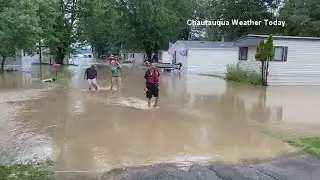 Shore Acres Mobile Home Park In Bemus Point Flooded