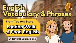 English Vocabulary & Phrases｜London Walk & Food｜54 Natural Expressions