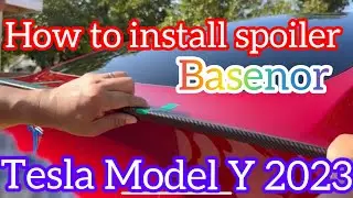 How to remove and install new Basenor 2023 Tesla Model Y aftermarket spoiler?