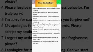 How to apology or say sorry #shorts