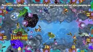 Amusement video game arcade 3D shooting fish game machine