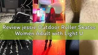 Review jessie Outdoor Roller Skates Women Adult with Light Up Wheels Black Quad Skating for Men Yout