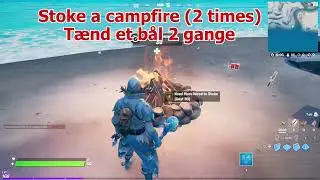 Operation Snowdown: Stoke a campfire/T&aelig;nd et lejrb&aring;l - Dansk Fortnite