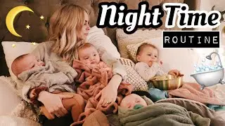 OUR NIGHT TIME ROUTINE with TRIPLETS AND A TODDLER!!!