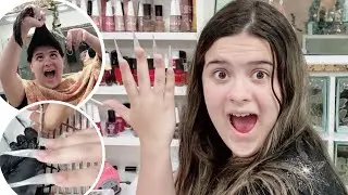 ARRUME SE COMIGO! UNHAS DE FIBRA DE VIDRO - CORTEI O CABELO!!