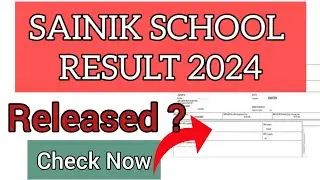 Sainik School Result 2024 | How To Check AISSEE Result 2024