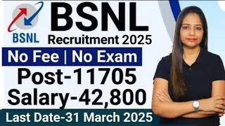 BSNL 11700 Posts out-BSNL Recruitment 2025|BSNL Vacancy|Govt Jobs March 2025|Technical GovernmentJob