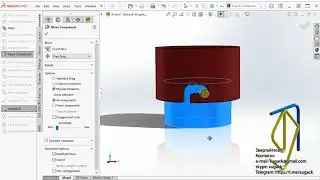 Bayonet mount connection in SolidWorks Байонетне з'єднання кріплення в солідворкс