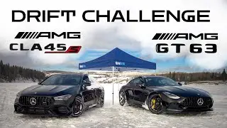 FROZEN LAKE DRIFT CHALLENGE! AMG GT63 vs AMG CLA45s