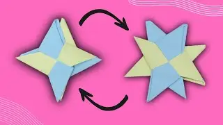 Transforming Ninja Star | Easy Origami Shuriken Tutorial
