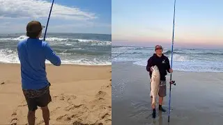 OBX Surf Fishing Cape Point - Buxton, N.C. Red Drum and Sharks in the Spring