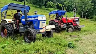 Bull backhoe loader and tractor stunt | tractor and Bull machine video ||