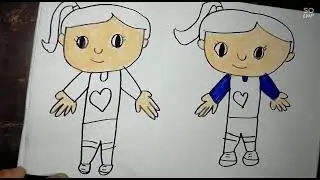 part 7 // menggambar karakter teman langsung jadi ALMA dan ALMI 🥰🥰 #menggambar #mewarnai #melukis