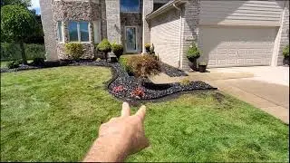 Landscaping Garden Bed Makeover - Decorative Stone with aluminum edging landscaping 48314